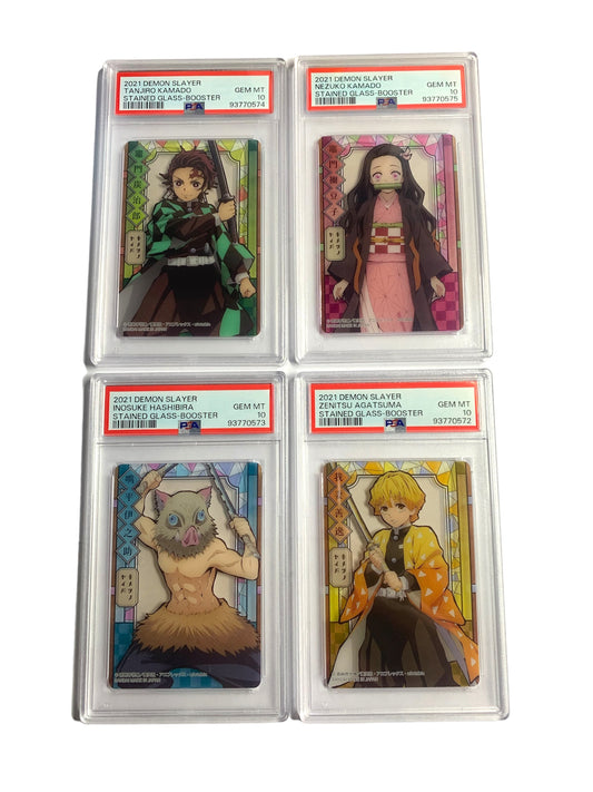 PSA 10 Set of 4 Demon Slayer Main Party Members (Sequential)