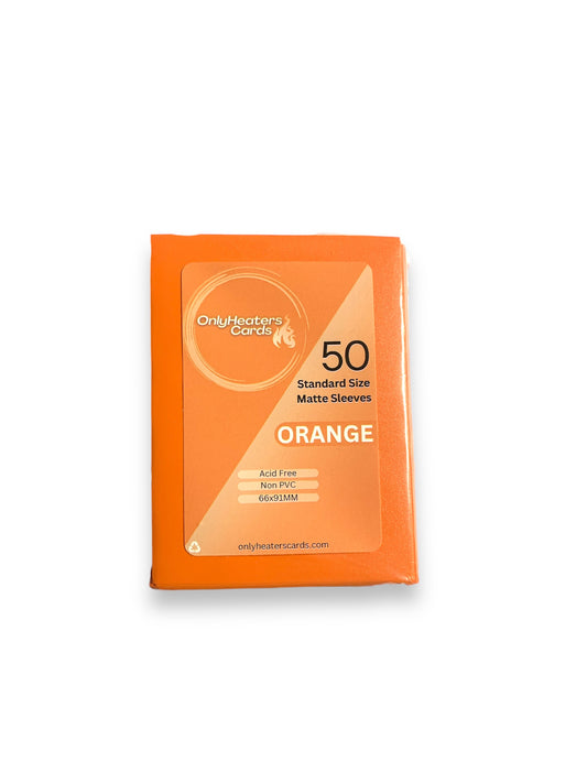 Standard Sized Matte Sleeves - Orange (50 Ct.)