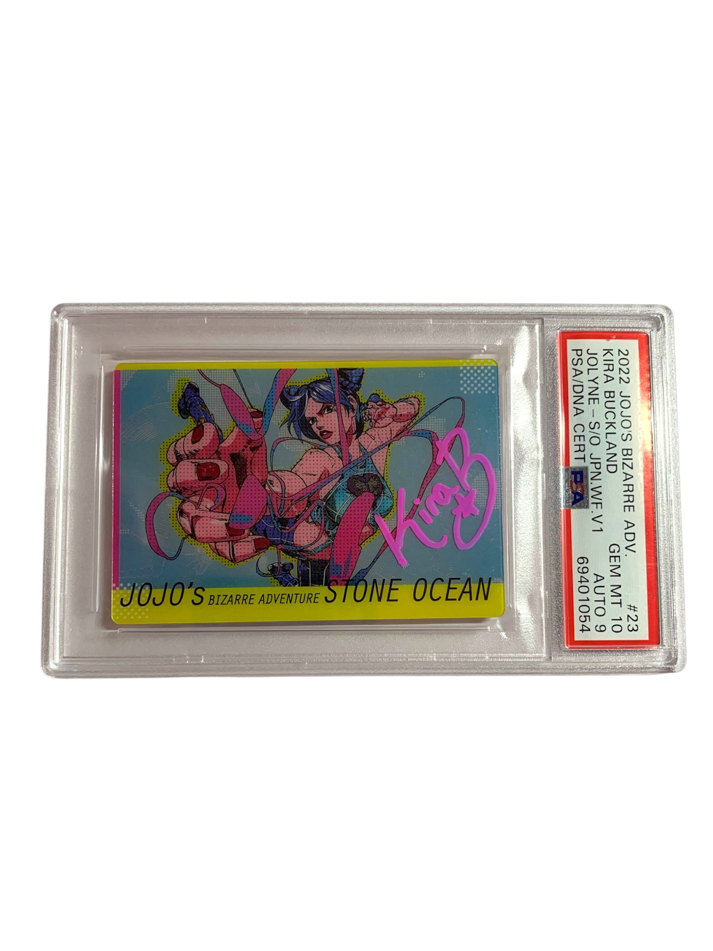 *1 of 1* PSA 10 Auto 9 Jolyne with Kira Buckland Signed on Auto (ENG Voice Actor for Jolyne)