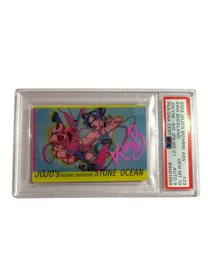 *1 of 1* PSA 10 Auto 9 Jolyne with Kira Buckland Signed on Auto (ENG Voice Actor for Jolyne)