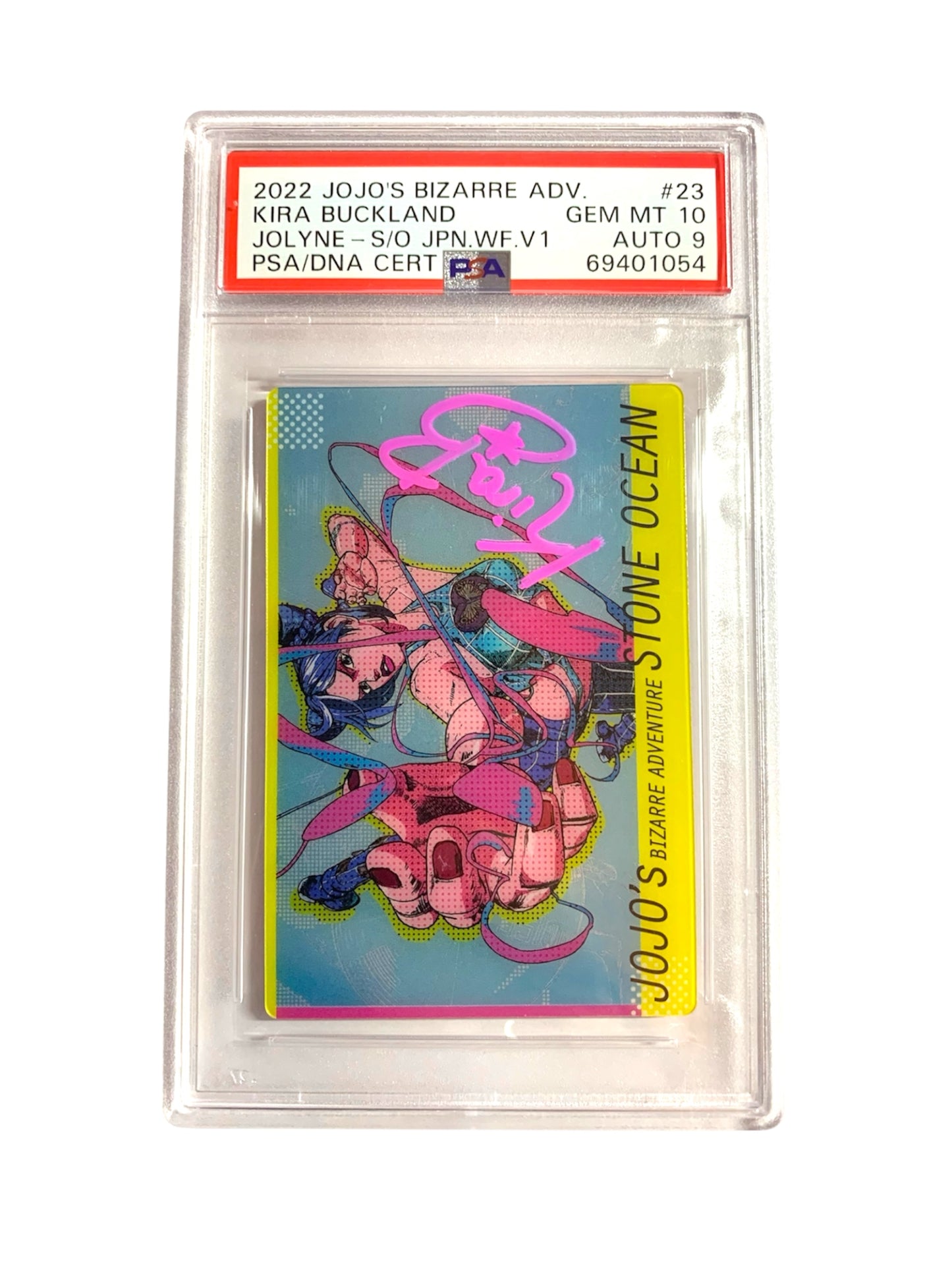 *1 of 1* PSA 10 Auto 9 Jolyne with Kira Buckland Signed on Auto (ENG Voice Actor for Jolyne)
