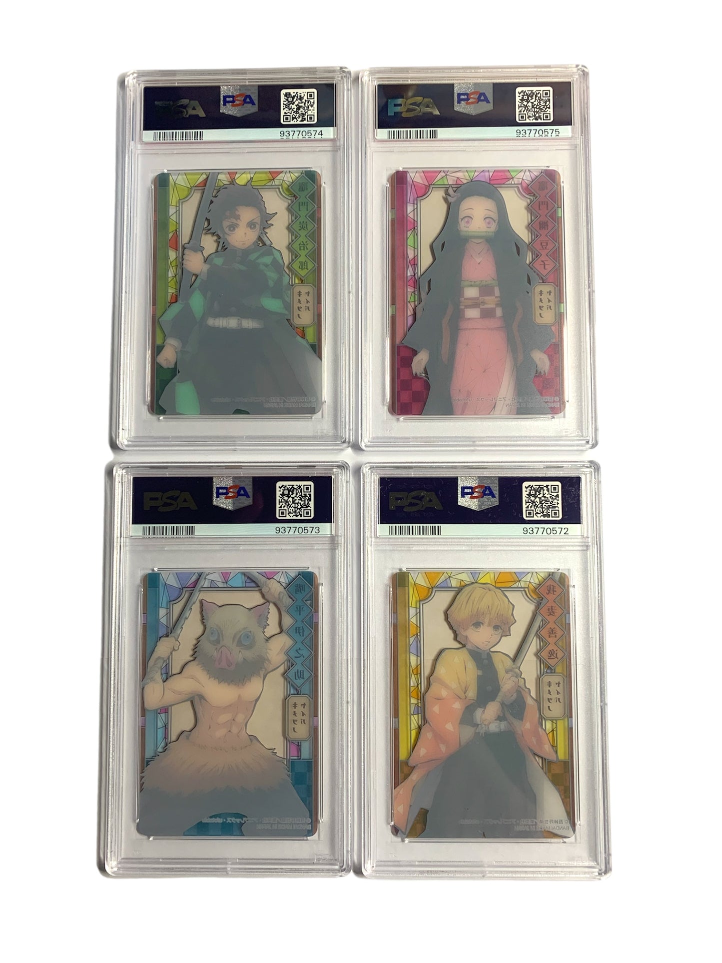 PSA 10 Set of 4 Demon Slayer Main Party Members (Sequential)