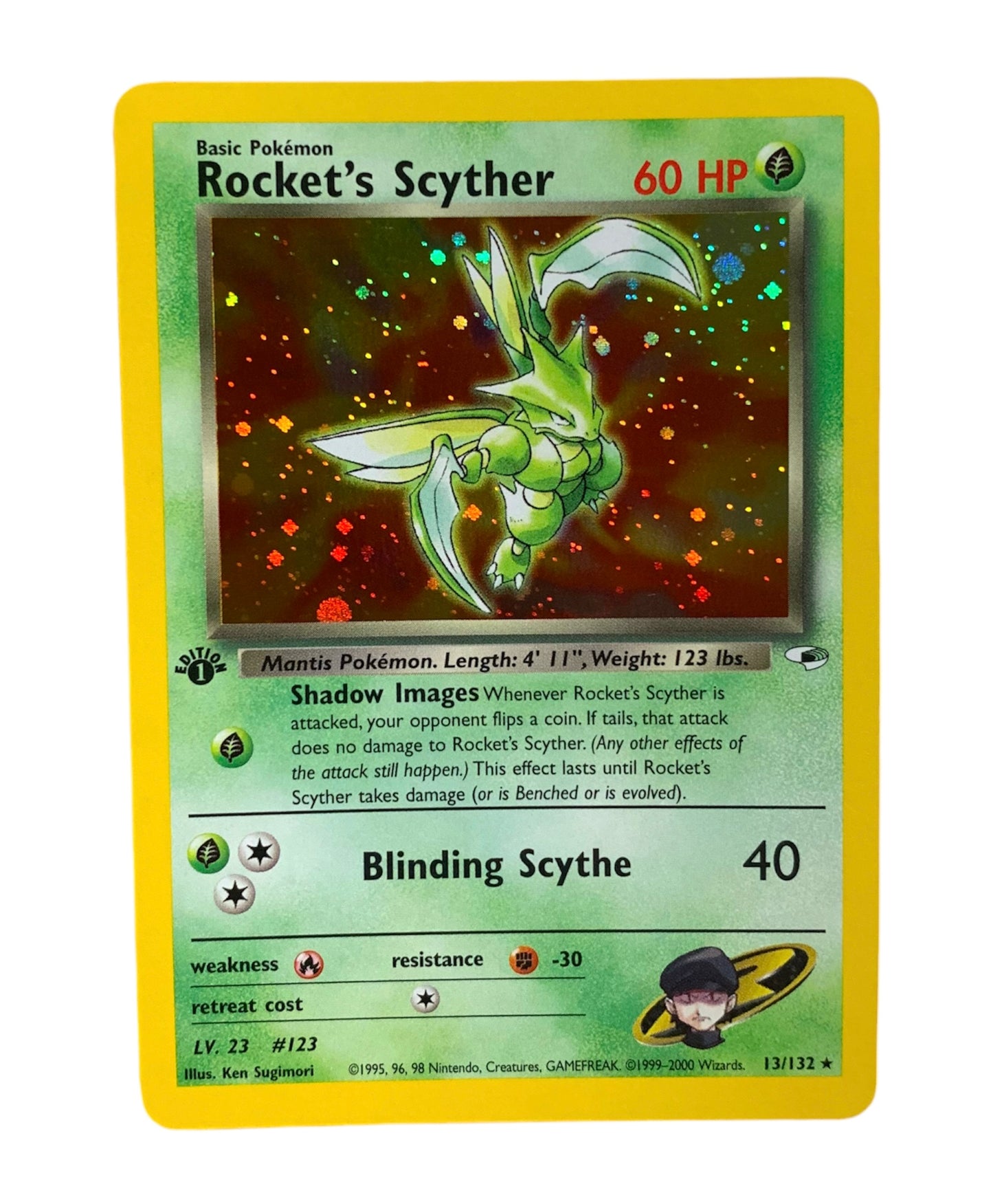 1st Edition Rocket’s Scyther - Holo NM